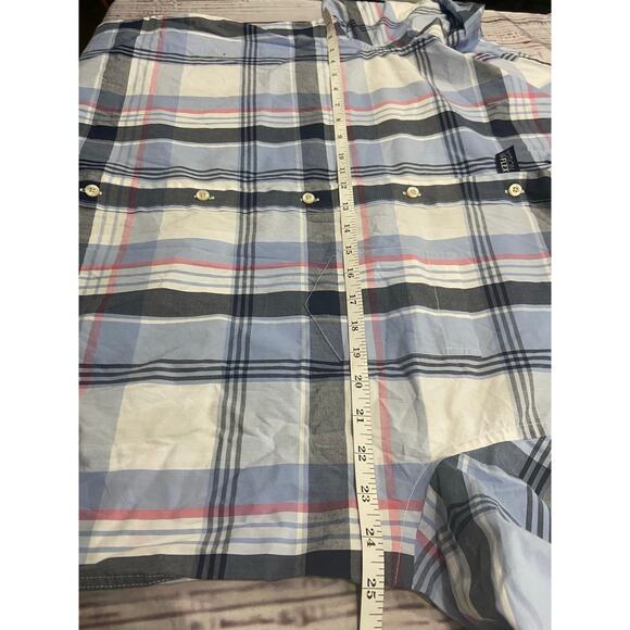 Crown & Ivy Button Up Shirt Mens XL Plaid Classic Fit Long Sleeve Collar Pocket - Picture 5 of 11
